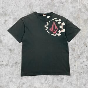 2000's Volcom Checkered Circle Graphic T-Shirt